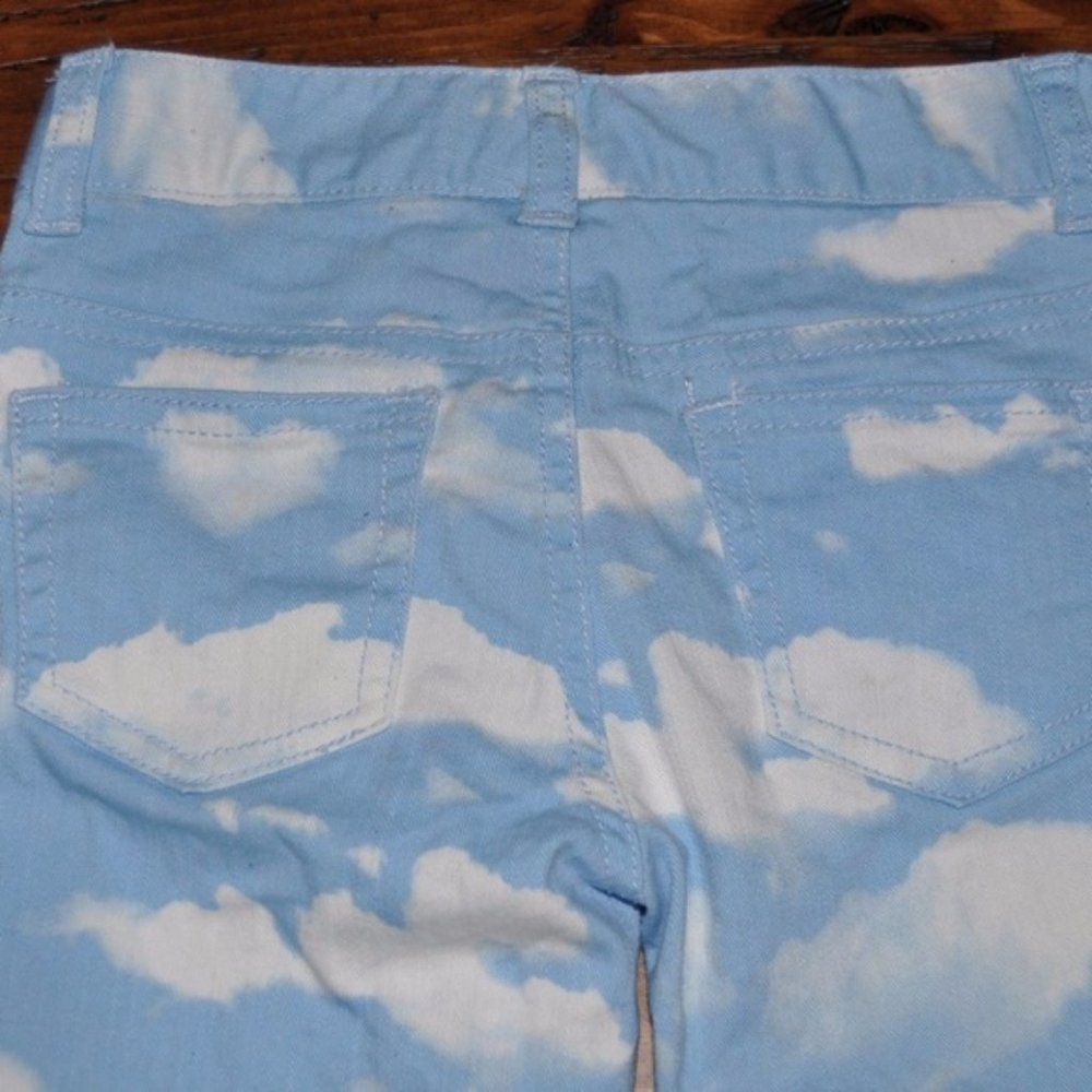 CRAZY 8 Pastel Paris Cloudy Sky Skinny Jeans sz 5 - Picture 5 of 7